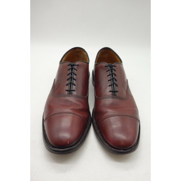 Allen Edmonds Park Avenue Chili Brown Leather Cap Toe Oxfords Shoes Men\'s 9 B main image 5